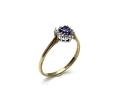 9ct Amethyst & Diamond Cluster Ring