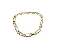 9ct Yellow Gold Figaro Bracelet 7 3/4