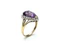 9ct Amethyst & Diamond Cluster Ring