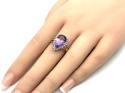 9ct Amethyst & Diamond Cluster Ring