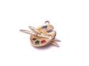 9ct Yellow Gold Paint Palette Charm