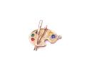 9ct Yellow Gold Paint Palette Charm