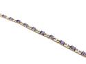 9ct Amethyst & Diamond Bracelet