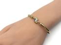 9ct Yellow Gold Blue Topaz Bangle