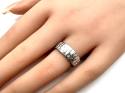 9ct White Gold Patterned Wedding Ring