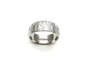 9ct White Gold Patterned Wedding Ring