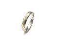 9ct Yellow& White Gold Twisted Ring 4mm