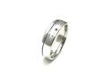 9ct White Gold Diamond Wedding Band 6mm