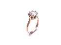 9ct Yellow Gold CZ Solitaire Ring