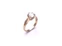 14ct Yellow Gold CZ Solitaire Ring