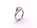 14ct Yellow Gold CZ Solitaire Ring