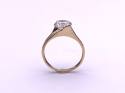 14ct Yellow Gold CZ Solitaire Ring