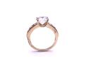 14ct Yellow Gold CZ Solitaire Ring