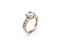 14ct Yellow Gold CZ Solitaire Ring