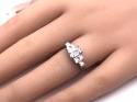 9ct White Gold CZ 5 Stone Ring