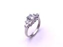 9ct White Gold CZ 5 Stone Ring