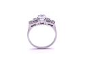 9ct White Gold CZ 5 Stone Ring