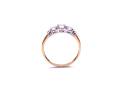 18ct Yellow Gold CZ 3 Stone Ring