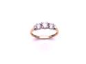 18ct Yellow Gold CZ 3 Stone Ring