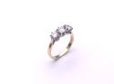 9ct Yellow Gold CZ 3 Stone Ring