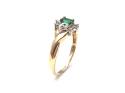 9ct Emerald & Diamond Cluster Ring