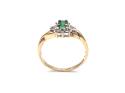 9ct Emerald & Diamond Cluster Ring