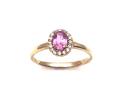 9ct Pink Sapphire & Diamond Ring