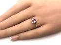 9ct Pink Sapphire & Diamond Ring