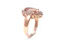 9ct Morganite & Topaz Cluster Ring