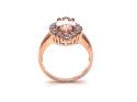 9ct Morganite & Topaz Cluster Ring