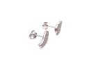 Silver CZ Wing Earring Studs