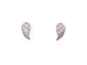 Silver CZ Wing Earring Studs