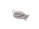 Silver Feather Detailed Wings Pendant