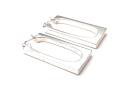 Silver Rectangle Hoop Earrings