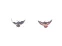 Silver Dove Earring Studs