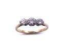 18ct Yellow Gold Diamond 3 Stone Ring