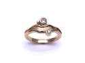 9ct Yellow Gold Diamond 2 Stone Ring