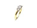 18ct Yellow Gold Diamond 3 Stone Ring