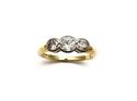 18ct Yellow Gold Diamond 3 Stone Ring