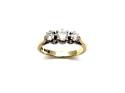 9ct Yellow Gold Diamond 3 Stone Ring