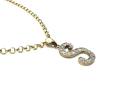 9ct Yellow Gold CZ S and Chain 24 inch