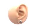 9ct 3 Colour Button Stud Earrings