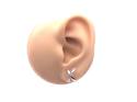 9ct Two Colour Kiss Stud Earrings