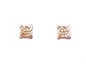 9ct Celtic Style Square Stud Earrings