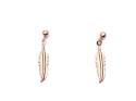 14ct Yellow Gold Feather Stud Earrings