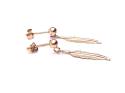 14ct Yellow Gold Feather Stud Earrings