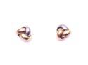 9ct 3 Colour Knot Stud Earrings