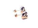 9ct 3 Colour Knot Stud Earrings