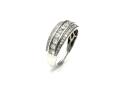 9ct White Gold 3 Row Diamond Band