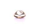 9ct Yellow Gold Heart Signet Ring